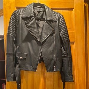 Zara Leather Motto Jacket